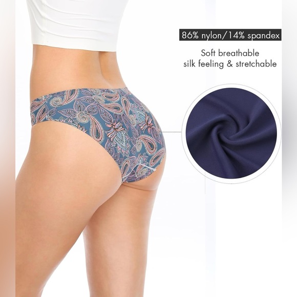 ALTHEANRAY Women’s Seamless Hipster Underwear No Show Panties Multi-Pack - NWT - Picture 4 of 8